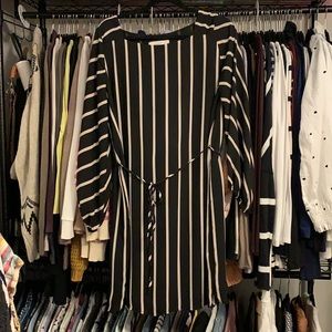 Loft stripe dress medium EUC boat neck